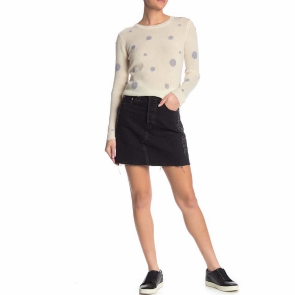 Levi’s High Rise Deconstructed Button Fly Skirt - Picture 2 of 7